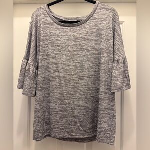 LOFT Heathered Gray Knit Top